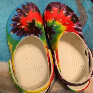 Rainbow Tie Dye Crocs